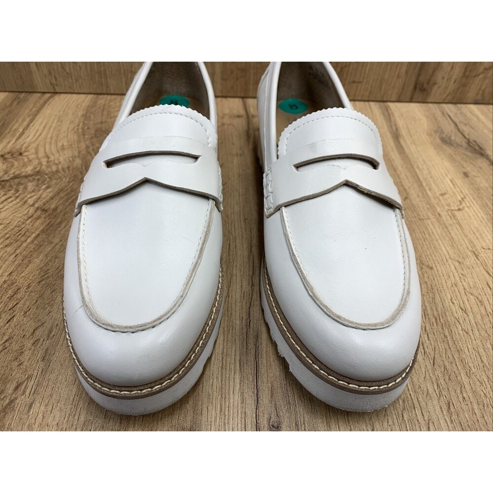 Franco Sarto Women's Cedra Penny Loafers Slip On Shoes Light Beige Leather Sz 8M - Picture 6 of 16